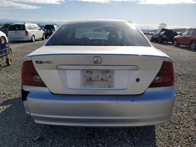 1HGEM22672L003780 - 2002 HONDA CIVIC LX SILVER photo 6