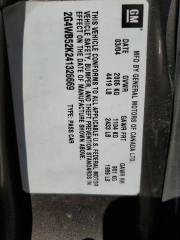 2G4WB52K241328669 - 2004 BUICK REGAL LS 棕色 照片 13