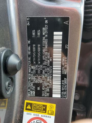 5TDJKRFH6FS160213 - 2015 TOYOTA HIGHLANDER XLE 灰色 照片 12