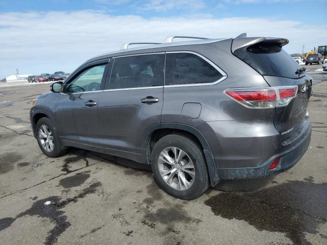 5TDJKRFH6FS160213 - 2015 TOYOTA HIGHLANDER XLE 灰色 照片 2