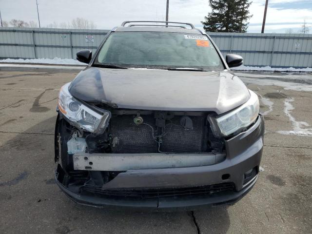 5TDJKRFH6FS160213 - 2015 TOYOTA HIGHLANDER XLE 灰色 照片 5