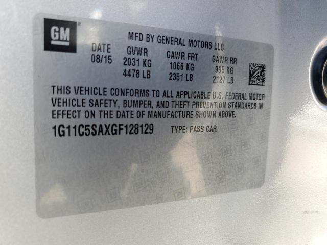 1G11C5SAXGF128129 - 2016 CHEVROLET MALIBU LIM LT SILVER photo 12