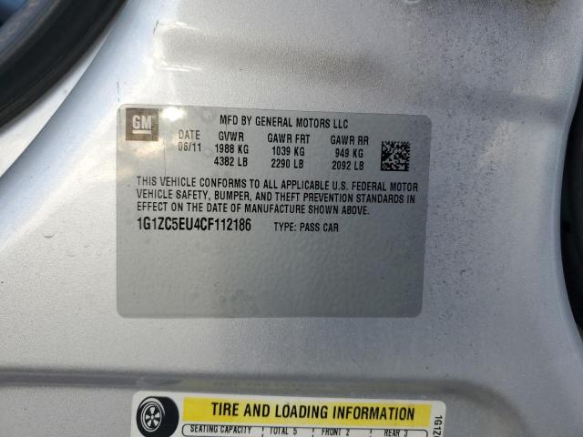 1G1ZC5EU4CF112186 - 2012 CHEVROLET MALIBU 1LT 银色 照片 13