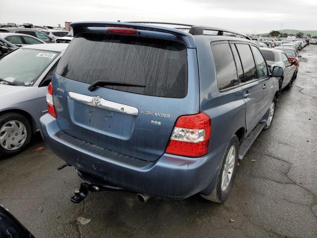 JTEEW21A160009723 - 2006 TOYOTA HIGHLANDER HYBRID BLUE photo 3