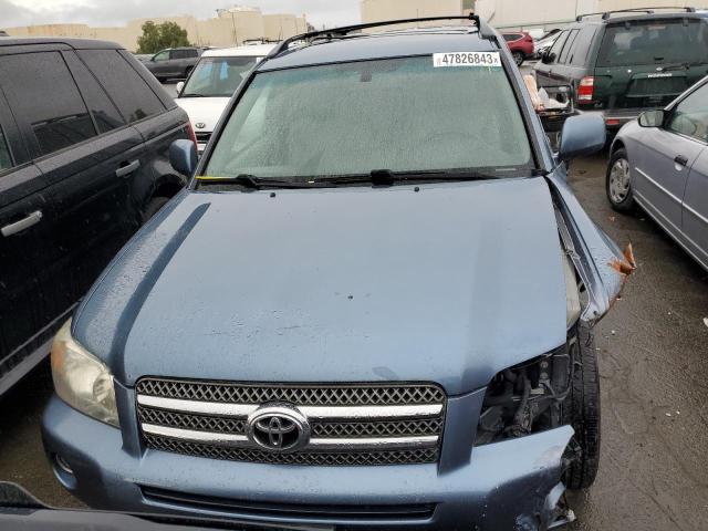 JTEEW21A160009723 - 2006 TOYOTA HIGHLANDER HYBRID BLUE photo 5