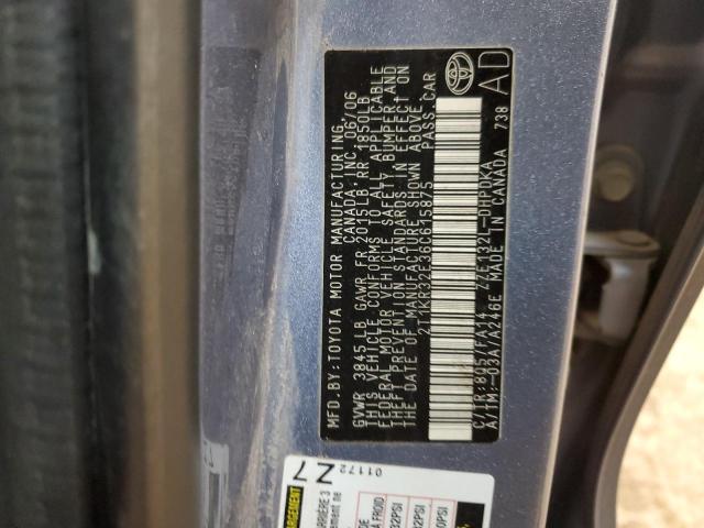 2T1KR32E36C615875 - 2006 TOYOTA COROLLA MA XR BLUE photo 14