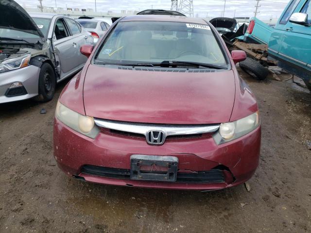 1HGFA16556L132650 - 2006 HONDA CIVIC LX BURGUNDY photo 5