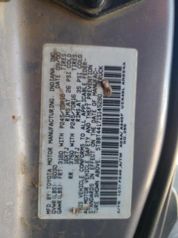 5TBBT44171S145280 - 2001 TOYOTA TUNDRA ACCESS CAB Szary zdjęcie 12