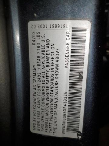 WVWRH63B93P439225 - 2003 VOLKSWAGEN PASSAT GLX Qara foto 12