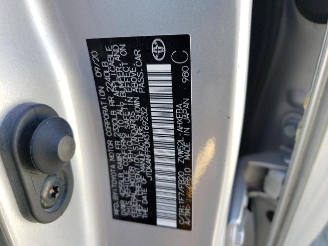 JTDKAMFP0M3169232 - 2021 TOYOTA PRIUS PRIM LE SILVER photo 13