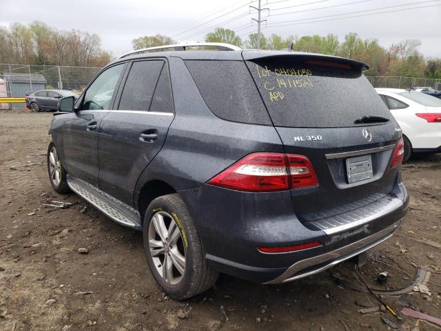 4JGDA5HB7EA273709 - 2014 MERCEDES-BENZ ML 350 4MATIC GRAY photo 2