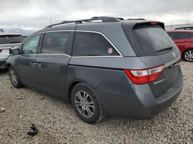 5FNRL5H64DB040755 - 2013 HONDA ODYSSEY EXL GRAY photo 2