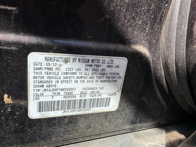 JN1AJ0HP7AM702557 - 2010 INFINITI EX35 BASE Մանուշակագույն լուսանկար 10