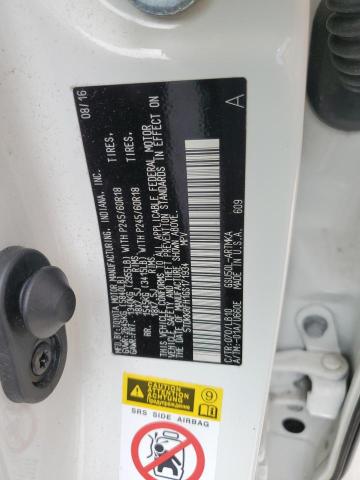 5TDKKRFH1GS171934 - 2016 TOYOTA HIGHLANDER XLE WHITE photo 12