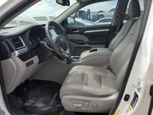 5TDKKRFH1GS171934 - 2016 TOYOTA HIGHLANDER XLE WHITE photo 7