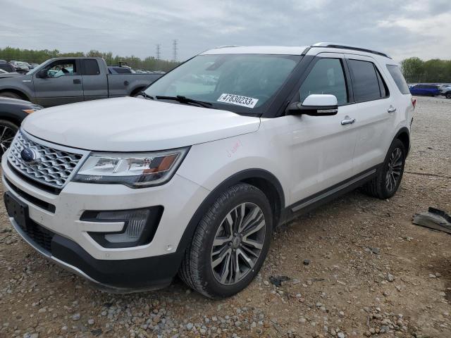 1FM5K8HTXHGD87622 - 2017 FORD EXPLORER PLATINUM WHITE photo 1