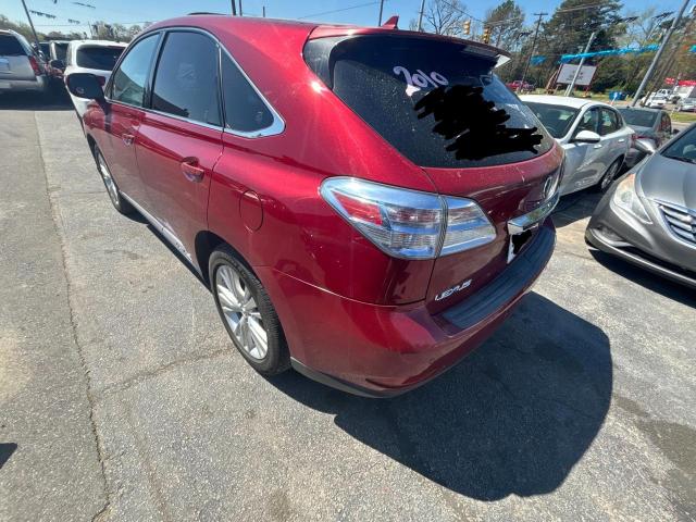 JTJZB1BAXA2001463 - 2010 LEXUS RX 450 RED photo 3