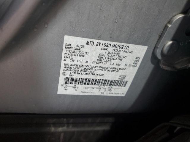 1FM5K8AB5LGB76659 - 2020 FORD EXPLORER POLICE INTERCEPTOR İki rəngli foto 13