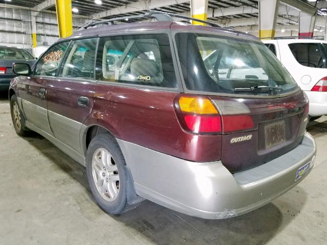 4S3BH6654Y7629853 - 2000 SUBARU LEGACY OUTBACK  photo 3