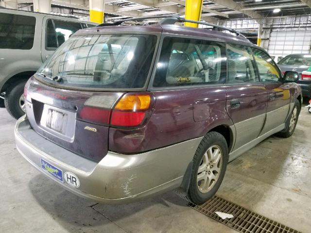 4S3BH6654Y7629853 - 2000 SUBARU LEGACY OUTBACK  photo 4