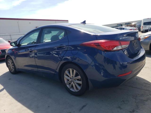 5NPDH4AE6FH611111 - 2015 HYUNDAI ELANTRA SE BLUE photo 2