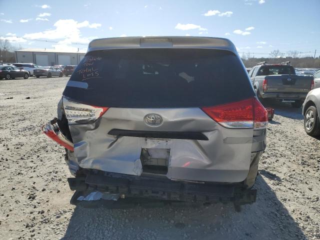 5TDZK3DC7CS193840 - 2012 TOYOTA SIENNA SILVER photo 6