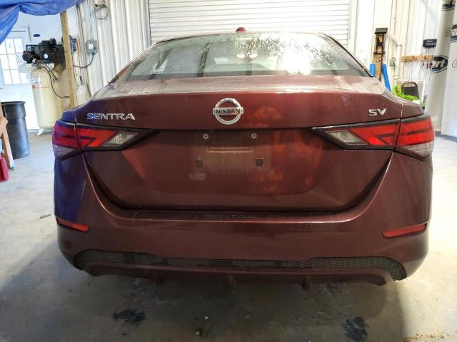 3N1AB8CV0MY212612 - 2021 NISSAN SENTRA SV BURGUNDY photo 6