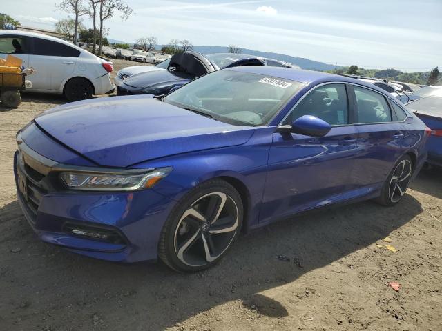 1HGCV1F30KA066052 - 2019 HONDA ACCORD SPORT BLUE photo 1