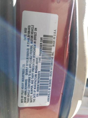 4S3BH675937620573 - 2003 SUBARU LEGACY OUTBACK AWP 栗色 照片 12