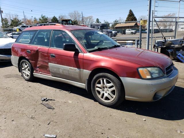 4S3BH675937620573 - 2003 SUBARU LEGACY OUTBACK AWP MAROON photo 4