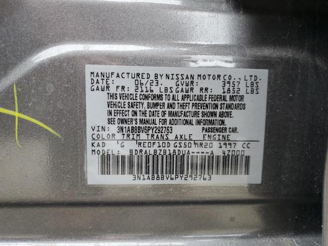 3N1AB8BV6PY292763 - 2023 NISSAN SENTRA S GRAY photo 12