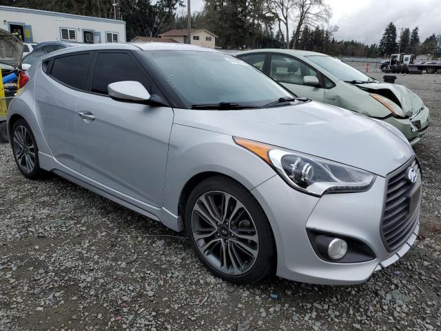 KMHTC6AE2HU313665 - 2017 HYUNDAI VELOSTER TURBO SILVER photo 4