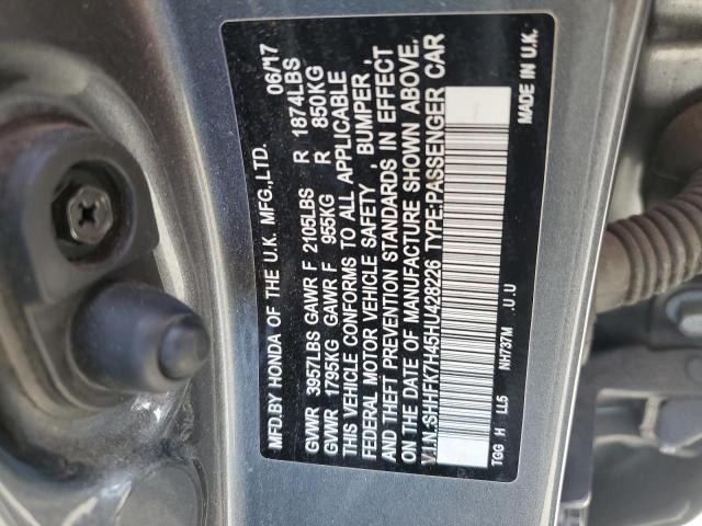 SHHFK7H45HU428226 - 2017 HONDA CIVIC SPORT 灰色 照片 13