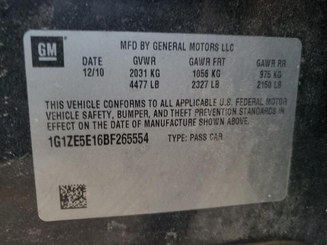 1G1ZE5E16BF265554 - 2011 CHEVROLET MALIBU LTZ 黑色 照片 12