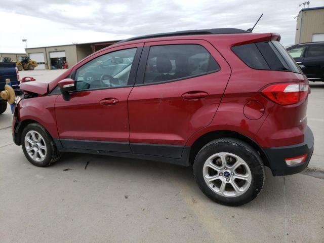 MAJ3S2GE3LC369089 - 2020 FORD ECOSPORT SE Czerwony zdjęcie 2