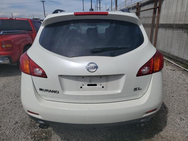 JN8AZ18U09W002384 - 2009 NISSAN MURANO S WHITE photo 6