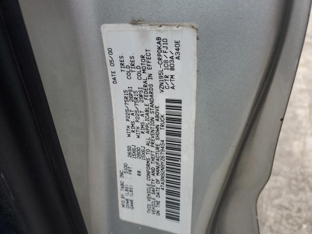 4TASN92N9YZ679454 - 2000 TOYOTA TACOMA XTRACAB PRERUNNER 银色 照片 12