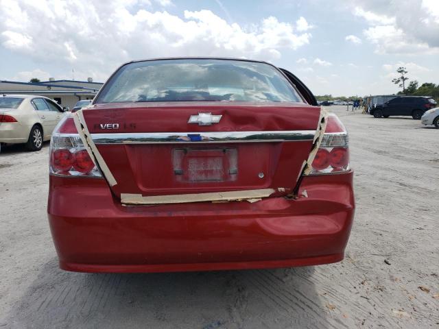 KL1TD566X8B031483 - 2008 CHEVROLET AVEO BASE BURGUNDY photo 6