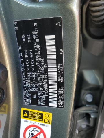 5TDJKRFH6FS123145 - 2015 TOYOTA HIGHLANDER XLE 灰色 照片 13