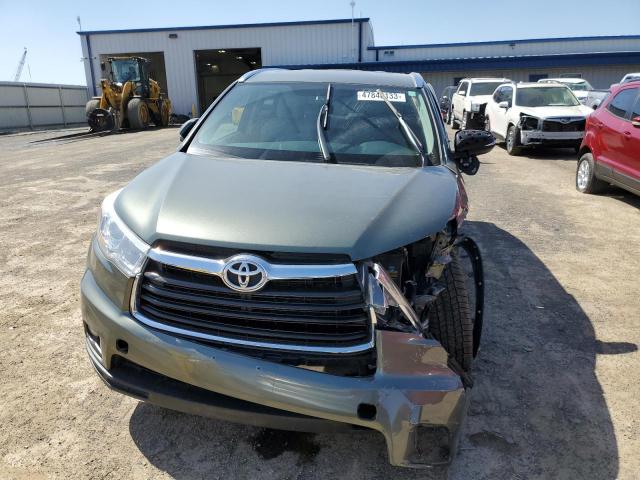 5TDJKRFH6FS123145 - 2015 TOYOTA HIGHLANDER XLE 灰色 照片 5