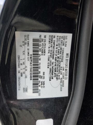 1FAFP56215A233484 - 2005 FORD TAURUS SEL BLACK photo 12