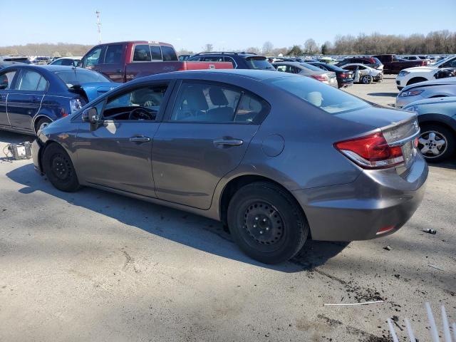 19XFB2F52DE220109 - 2013 HONDA CIVIC LX GRAY photo 2