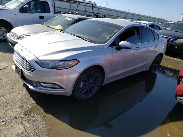 3FA6P0LU5JR111042 - 2018 FORD FUSION SE HYBRID SILVER photo 1