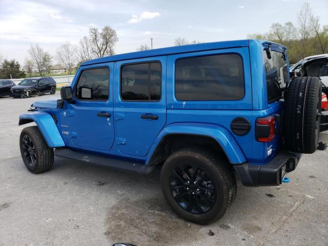 1C4JJXP69NW163058 - 2022 JEEP WRANGLER U SAHARA 4XE BLUE photo 2