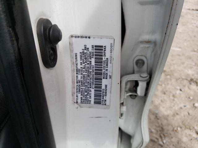 2T1KR32E03C109187 - 2003 TOYOTA COROLLA MA XR WHITE photo 12