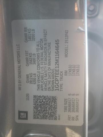 1GCPTEE12M1164645 - 2021 CHEVROLET COLORADO ZR2 SILVER photo 12