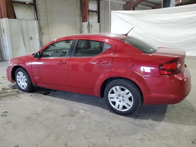 1C3CDZAB8CN265637 - 2012 DODGE AVENGER SE BURGUNDY photo 2