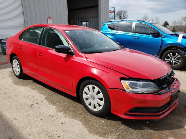 3VW2K7AJ0FM357569 - 2015 VOLKSWAGEN JETTA BASE RED photo 4