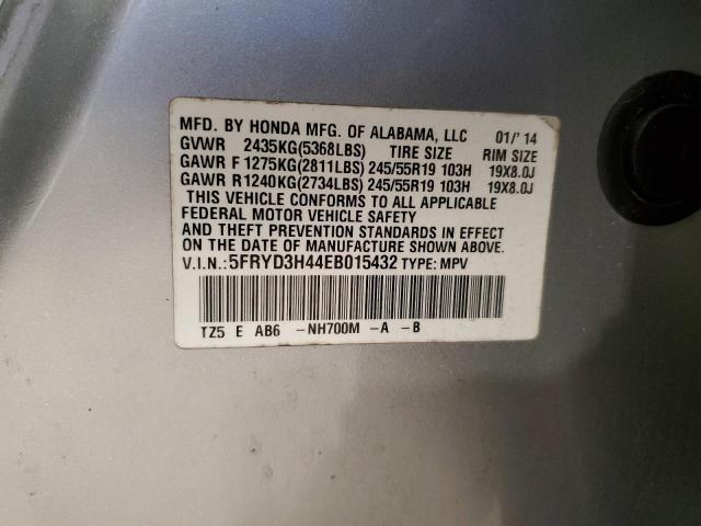 5FRYD3H44EB015432 - 2014 ACURA MDX TECHNOLOGY SILVER photo 13