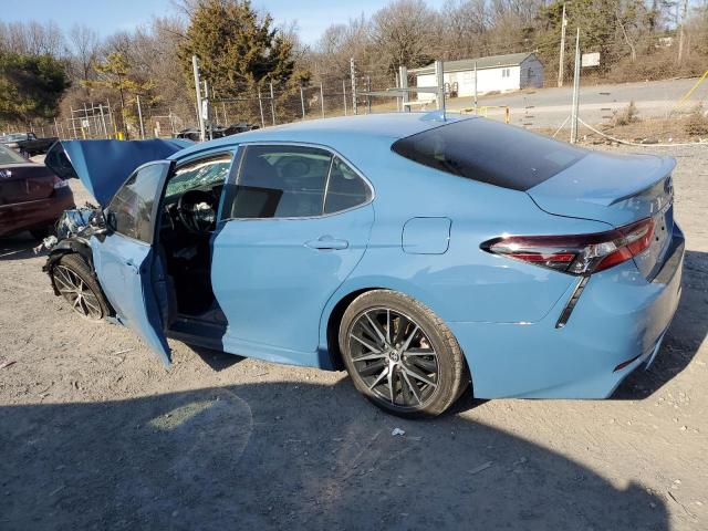4T1G11AK4RU206442 - 2024 TOYOTA CAMRY SE NIGHT SHADE BLUE photo 2